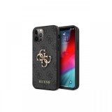 Husa iPhone 12 / 12 Pro Guess PU 4G Metal Logo Gri