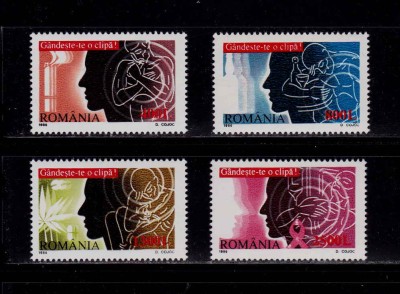 RO 1999 LP 1488 &amp;quot;Spuneti NU fumatului, alcoolului, drogurilor &amp;quot;, serie ,MNH foto