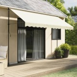 Copertina retractabila Gossi, 350x150 cm, crem, otel &amp; tesatura poliester, protectie UV, balcon terasa