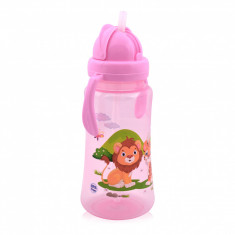 Cana sport cu manere si pai moale 12 luni+ 330 ml Pink