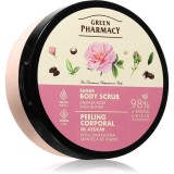 Green Pharmacy Damask Rose &amp; Shea Butter Body Scrub exfoliant de corp cu zahăr 200 ml
