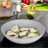 Tigaie din aluminiu, marmorata, gri, 20 cm, Klausberg