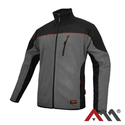 Hanorac Polar negru cu gri si insertii din material softshell foto