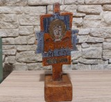 Vand crucifix pictat si datat 1875