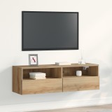 VidaXL Dulap TV de perete stejar artizanal 100x30x30 cm lemn prelucrat