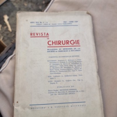 Revista de Chirurgie - Anul XLII Nr. 5-6 (Mai-Iunie) 1939 foto