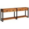 VidaXL Mese consolă 2 pcs Maro 200 x 33 x 75 cm Lemn masiv de acacia
