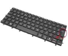 Tastatura Dell XPS 13 9343 iluminata layout UK fara rama enter mare, XPS 13 9350 iluminata layout UK fara rama