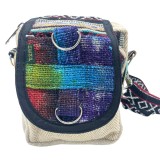 GEANTĂ DE UMĂR | BORSETĂ | DIN C&Acirc;NEPĂ ȘI BUMBAC | FABRICAT PE ACOPERIȘUL LUMII &Icirc;N NEPAL