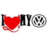 Cumpara ieftin Sticker I Love My VOLKSWAGEN