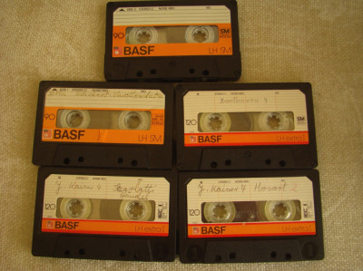 Lot 5 Casete Audio BASF Fara Carcase - Inregistrate o singura data - 69 foto