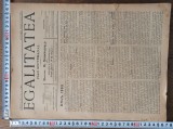 EGALITATEA, Ziar septemanal, 1904 * Director M. Schwarzfeld * Lot 50 ziare 1904*** FOARTE RARE !