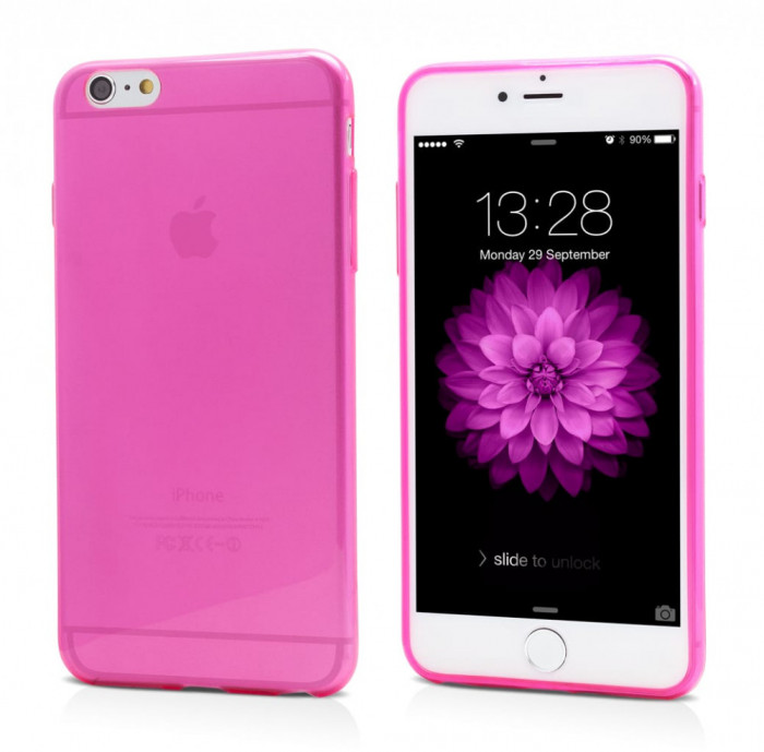 Husa Silicon iPhone 6 Plus iPhone 6s Plus Ultra Thin Clear Pink