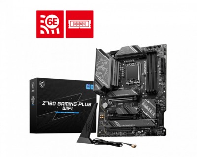 MSI Z790 GAMING PLUS WIFI , LGA 1700, INTEL Z790, 4xDDR5, DDR4 up to 7200+(OC)MHz, 3.0 x16 slot, 4x M.2 slots, 1x USB 3.2 Gen 2 (Type-C), 4x USB 3.2 G foto