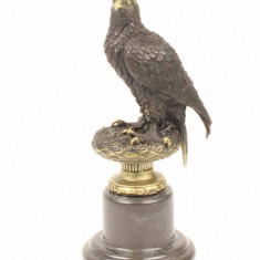 Vultur- statueta din bronz pe soclu din marmura BR-2