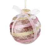 Glob Transparent cu Dungi și Glitter, &Oslash;10cm, CMCLASS