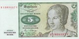 GERMANIA 5 MARK MARCI 1980 UNC
