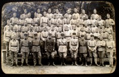 P.354 CP DUBLA FOTOGRAFIE FRANTA MILITARI SOLDATI OFITERI UM 18