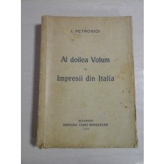 AL DOILEA VOLUM DE IMPRESII DIN ITALIA - I. PETROVICI