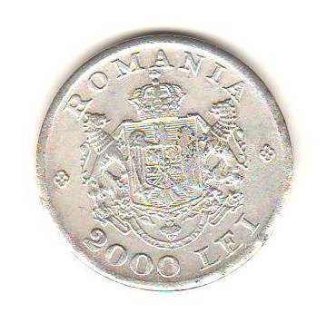 SV * Romania 2000 LEI 1946 * ARGINTATA (!) * Regele Mihai I +/- XF foto