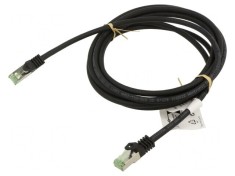 Patch cord S/FTP Cat 8.1 LSZH Negru 15m