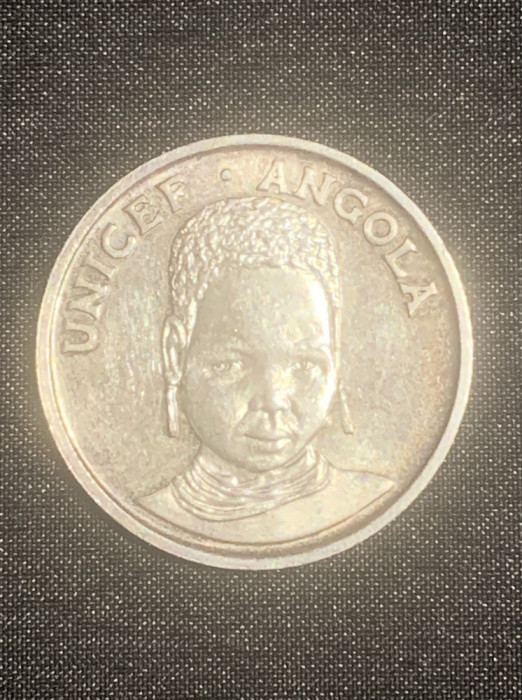 Jeton argint UNICEF-Angola 1978