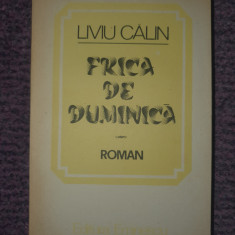 Frica de duminica, Liviu Calin, 1982, 290 pag