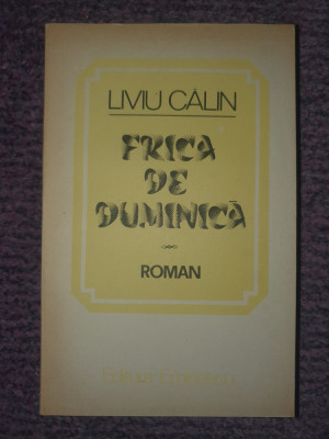 Frica de duminica, Liviu Calin, 1982, 290 pag foto