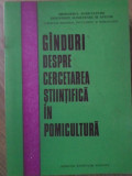 GANDURI DESPRE CERCETAREA STIINTIFICA IN POMICULTURA-V. POPA