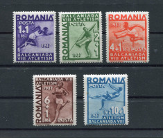 1937 , Lp 121 , A 8-a Balcaniada de atletism , Bucuresti - M.N.H. foto