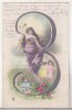 Bnk cp Felicitare circulata Bucuresti Alexandria 1904, Iasi, Printata