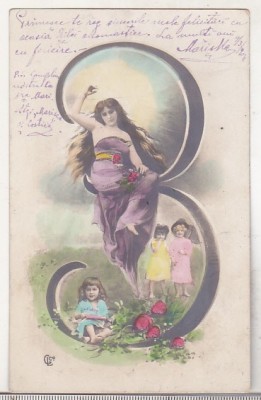 bnk cp Felicitare circulata Bucuresti Alexandria 1904 foto