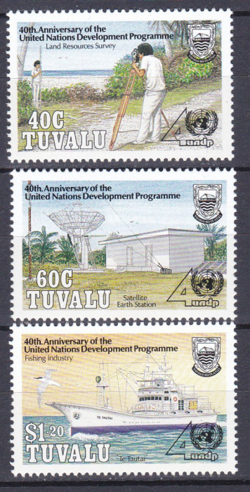 DB1 Tuvalu ONU Vapoare 3 v. MNH