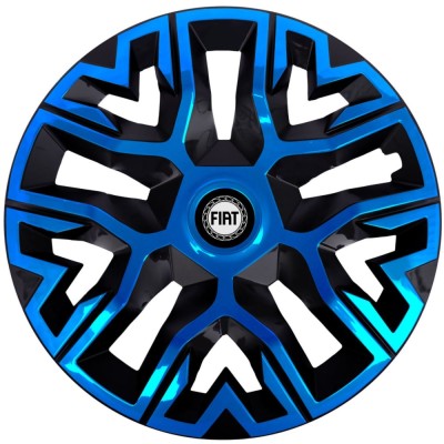 Set 4 Capace Roti 16 inchi, Best Albastru-Negru, Compatibile Cu Fiat foto