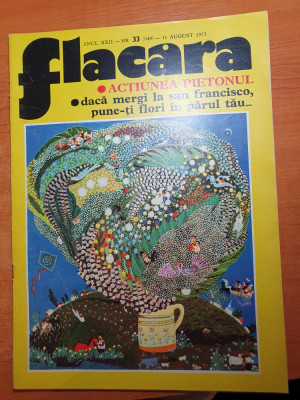 revista flacara 11 august 1973- miron radu paraschivescu,TCM timisoara foto