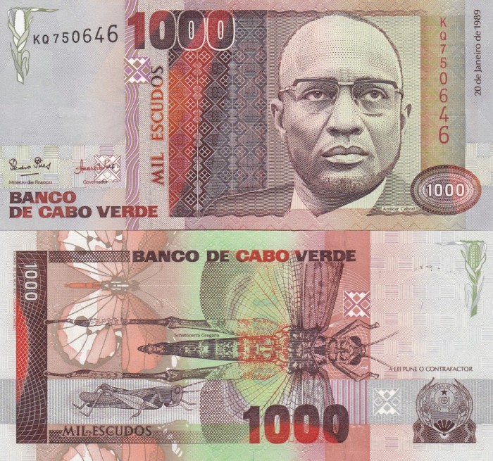 Capul Verde Cabo Verde 1 000 Escudos 20.01.1989 UNC
