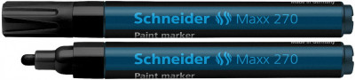 Marker Cu Vopsea Schneider Maxx 270, Varf Rotund 1-3mm - Negru foto