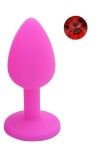 Dop Anal Silicone Buttplug, Small, Roz/Rosu, Guilty Toys