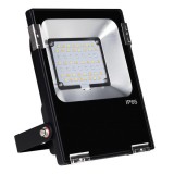 Reflector LED Mi-Light MiBoxer 20W 2300ln negru reglabil DIM+RGB+CCT IP65 FUTT04 2.4GHz 16 milioane de culori, ajustare intensitate lumina si temperat