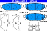 ATE 13.0460-5669.2 set placute frana,frana disc