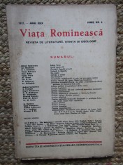 REVISTA VIATA ROMANEASCA REVISTA DE LITERATURA ARTA SI IDEOLOGIE ANUL XXIX IUNIE NR. 6 1937