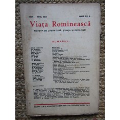 REVISTA VIATA ROMANEASCA REVISTA DE LITERATURA ARTA SI IDEOLOGIE ANUL XXIX IUNIE NR. 6 1937