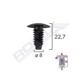 Clips Tapiterie Pentru Bmw/Opel/Grup Vag 8X22.7Mm - Negru Set 10 Buc 133074 A12301-RMX