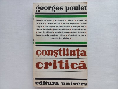 GEORGES POULET - CONSTIINTA CRITICA foto