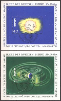 GERMANIA (D.D.R.) 1964 COSMOS ( 2 colite dt.) STAMPILATE foto