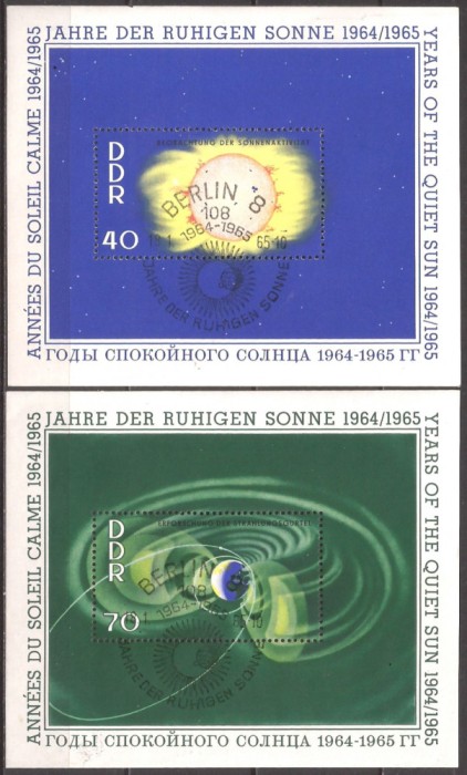 GERMANIA (D.D.R.) 1964 COSMOS ( 2 colite dt.) STAMPILATE