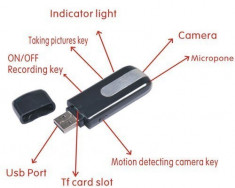 Resigilat! Stick USB iUni SpyCam STK102 cu Camera Spy si Senzor de Miscare foto