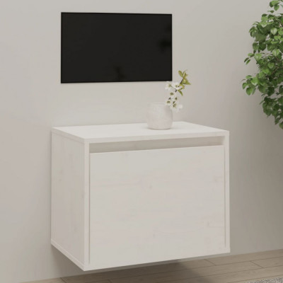 vidaXL Dulap de perete, alb, 45x30x35 cm, lemn masiv de pin foto