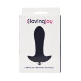 Plug Anal cu vibrații LOVING JOY Paragon, 7 funcții de vibrație, lungime inserabilă 8 cm, diametru 3.5 cm, culoare negru