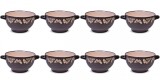 Set boluri supa, 8 piese, 650 ml, Ceramica, Maro Crem
